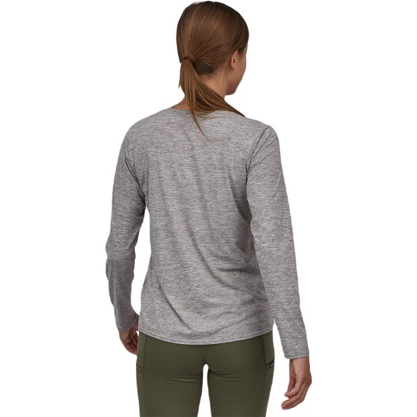 Patagonia Women s Feather Grey Long-Sleeved Capilene Cool Daily Shirt For Discount - Image 3