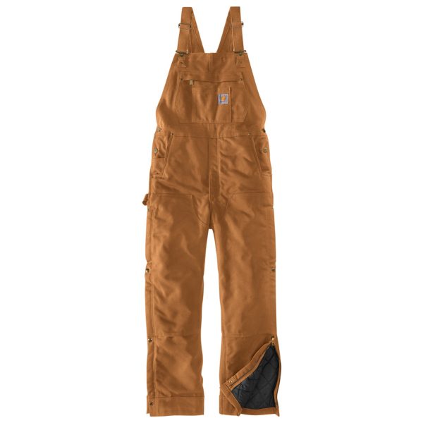 Carhartt Unisex Brown Firm Duck Insulated Bib Overalls Discount