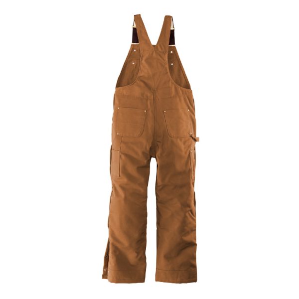 Carhartt Unisex Brown Firm Duck Insulated Bib Overalls Discount - Image 2