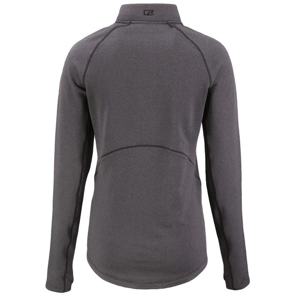 Cutter & Buck Women s Black Heather Peshastin Eco Recycled Half Zip Pullover Sale - Image 2