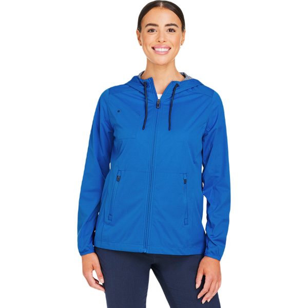 North End Women s Light Nautical Blue Heather Network Lightweight Jacket Sale - Image 4