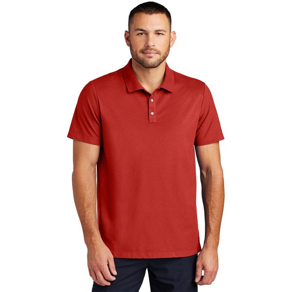 Mercer+Mettle Men s Apple Red Stretch Pique Polo For Sale - Image 3