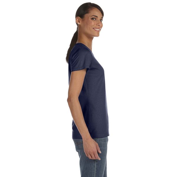 Fruit of the Loom Women s J Navy 5 oz. HD Cotton T-Shirt on Sale - Image 3