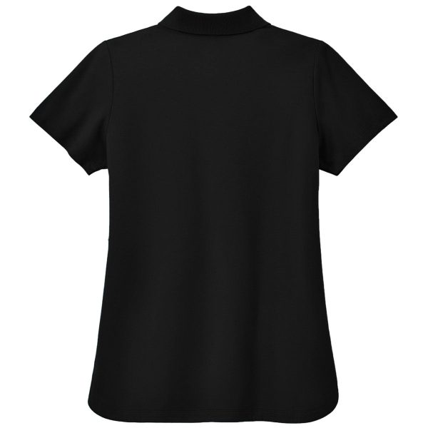 Mercer+Mettle Women s Deep Black Stretch Pique Polo Online Sale - Image 2