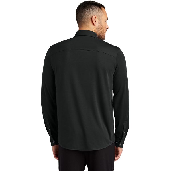 Mercer+Mettle Men s Deep Black Stretch Jersey Long Sleeve Shirt on Sale - Image 4