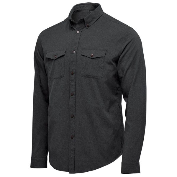 Stormtech Men s Black Azores Quick Dry Long Sleeve Shirt Online - Image 3