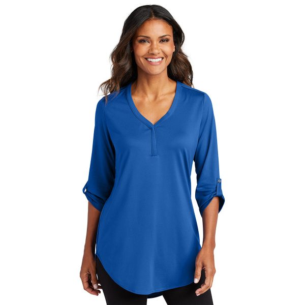 Port Authority Women s True Blue City Stretch 3 4-Sleeve Tunic on Sale - Image 3