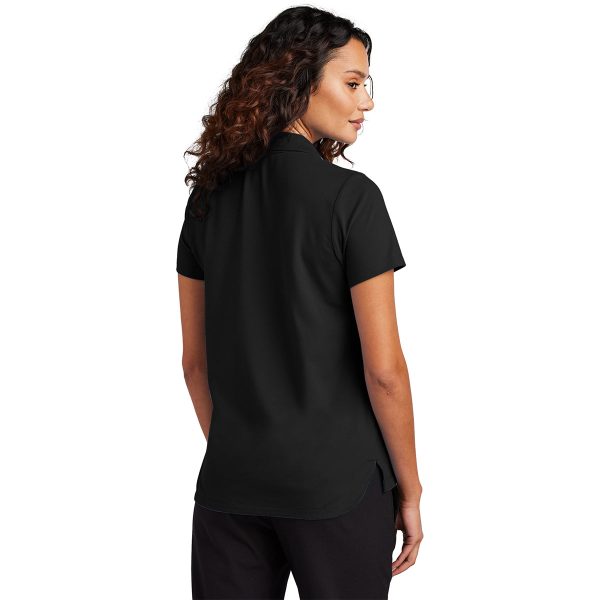 Mercer+Mettle Women s Deep Black Stretch Pique Polo Online Sale - Image 4