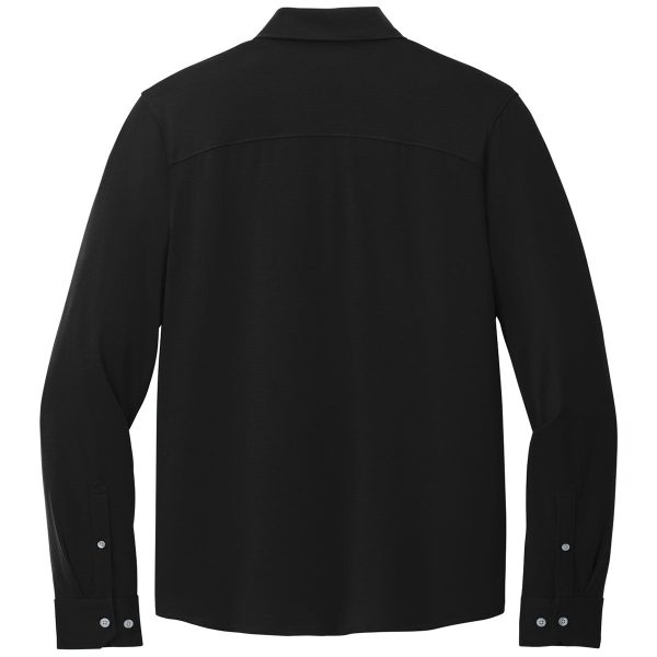 Mercer+Mettle Men s Deep Black Stretch Jersey Long Sleeve Shirt on Sale - Image 2