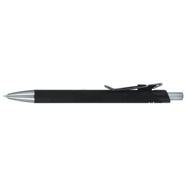 Bullet Black Metallic Recycled Aluminum Soft Touch Gel Pen Online now - Image 2