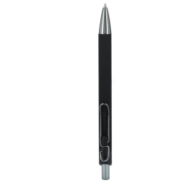 Bullet Black Metallic Recycled Aluminum Soft Touch Gel Pen Online now - Image 4