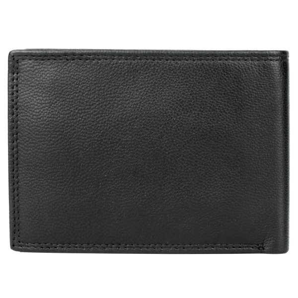 J. Buxton Emblem Double ID Billfold Leather Wallet - Black | MaxStrata® Supply - Image 3