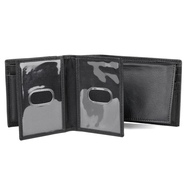 J. Buxton Emblem Double ID Billfold Leather Wallet - Black | MaxStrata® Supply - Image 5