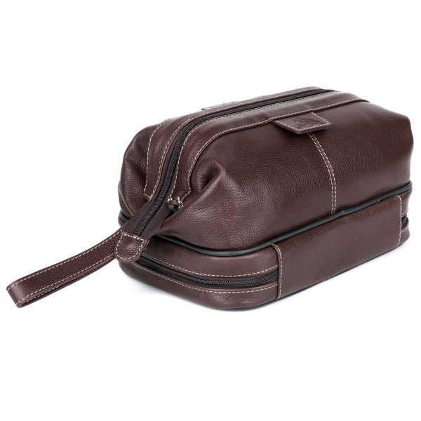 Dopp Country Saddle Travel Kit with Bonus Items in Brown | Toiletry Bag with 3 TSA Compliant Refillable Bottles & Toothbrush Holder | MaxStrata® Sale - Image 4