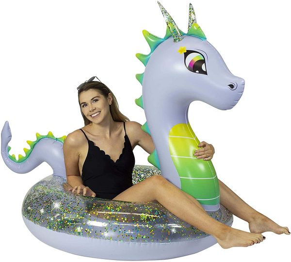 PoolCandy Purple Dragon Glitter Pool Tube - Jumbo 48  Glitter Tube | MaxStrata® Fashion - Image 2