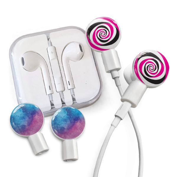 dekaSlides - Earbuds + 2 Pairs Graphics - Donut Bite & Geo Unicorn | MaxStrata Discount - Image 3